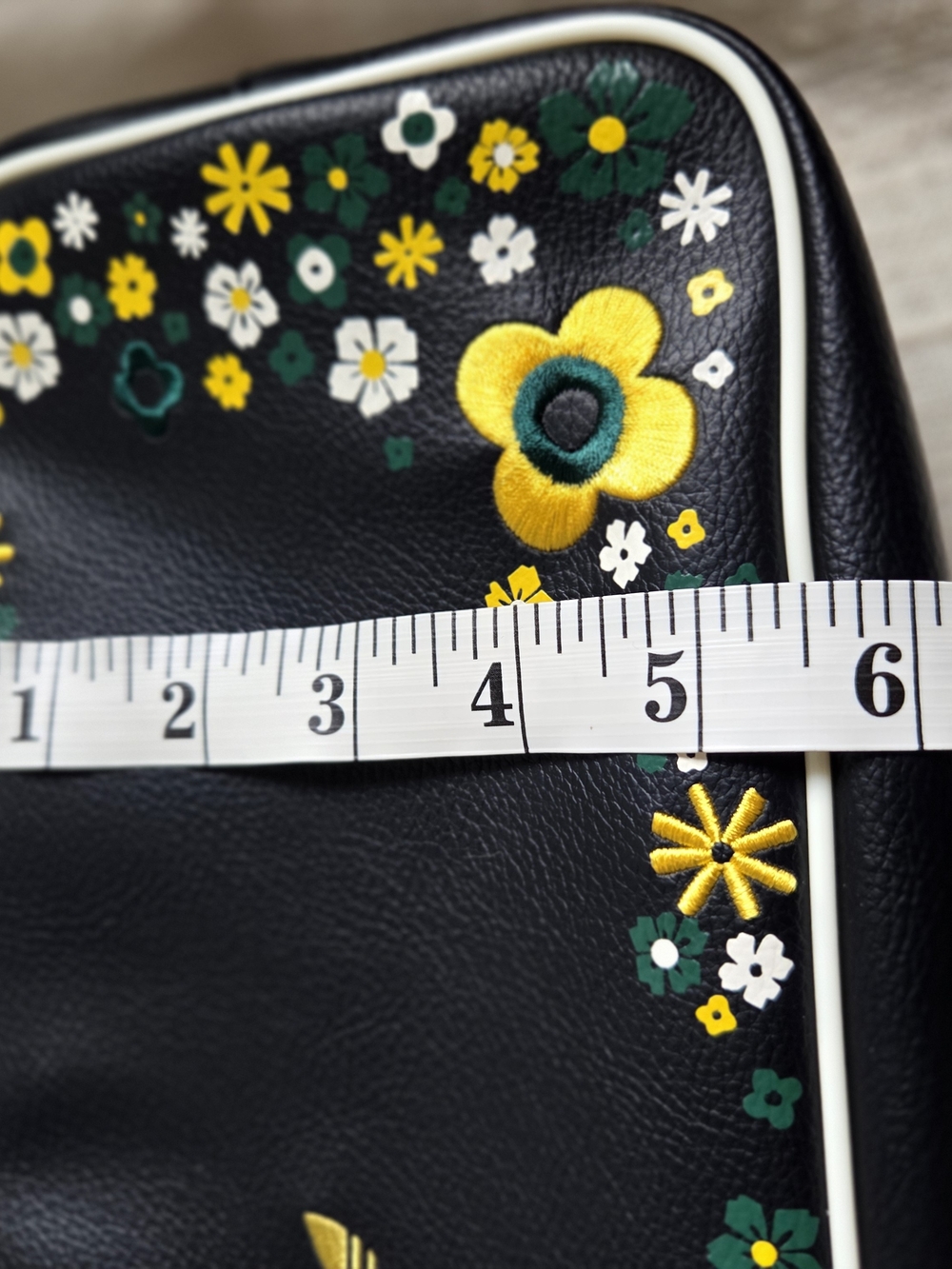Adidas x Liberty Black Floral Tote Bag - Black with Yellow & Green Floral - Picture 10 of 11